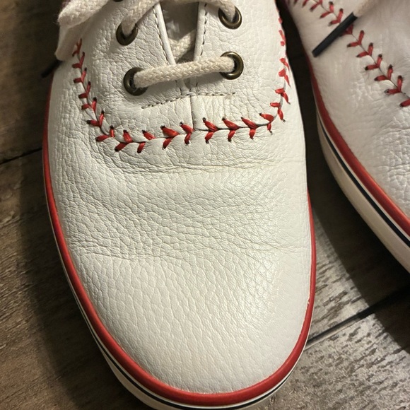 Keds Champion Pennant Leather Lace Up Sneakers Tennis Shoes 8 Like New - Picture 3 of 13